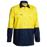 Bisley Lightwieght Hi Vis Open Front Shirt L/s BS6895